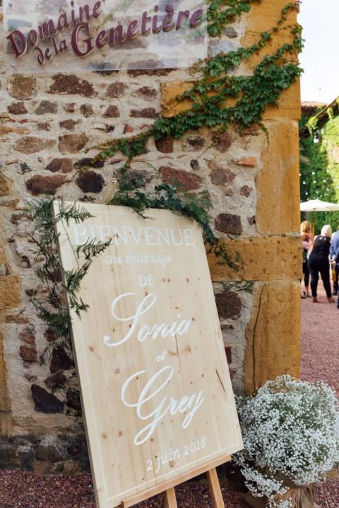 panneau de bienvenue mariage